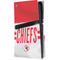 NFL Kansas City Chiefs White Striped PS5 Pro Disk Console Skin