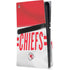 NFL Kansas City Chiefs White Striped PS5 Pro Disk Console Skin