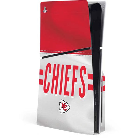 NFL Kansas City Chiefs White Striped PlayStation PS5 Skins