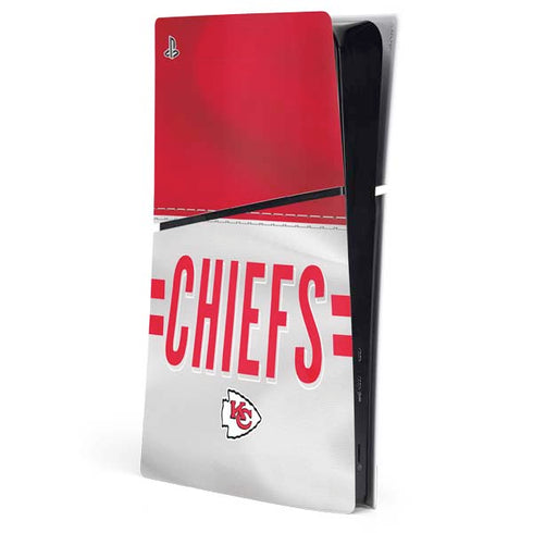 NFL Kansas City Chiefs White Striped PlayStation PS5 Skins