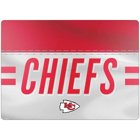 NFL Kansas City Chiefs White Striped Surface Laptop 7 13.8in Skin