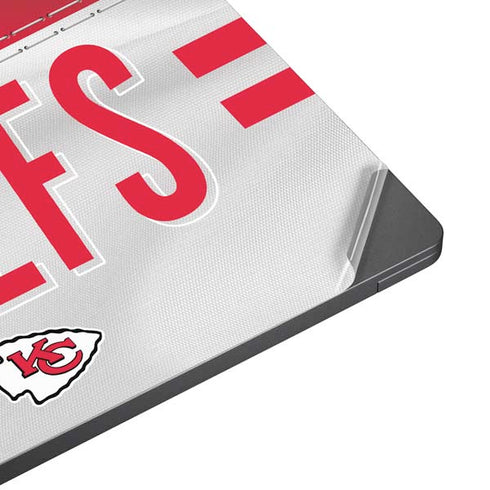 NFL Kansas City Chiefs White Striped Surface Laptop 7 13.8in Skin
