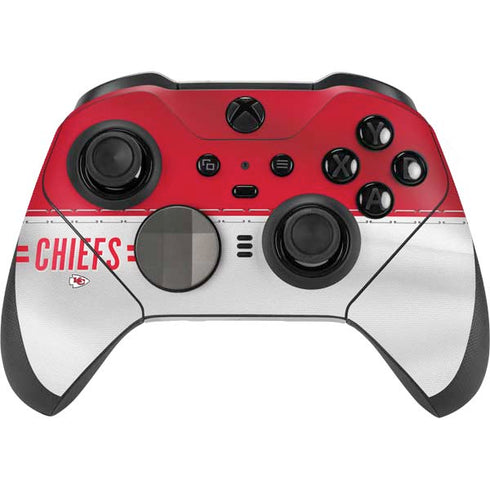 NFL Kansas City Chiefs White Striped Xbox Elite Wireless Controller Series 2 Skin