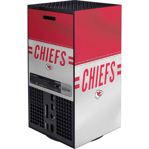 NFL Kansas City Chiefs White Striped Xbox Series X Bundle Skin