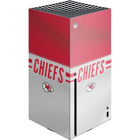 NFL Kansas City Chiefs White Striped Xbox Series X Skins