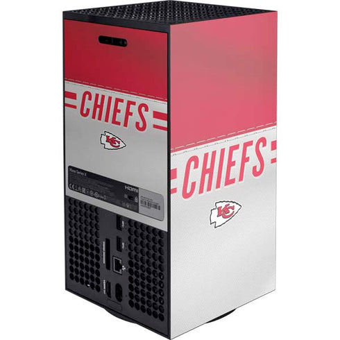 NFL Kansas City Chiefs White Striped XBox Series X Digital Edition Console Skin