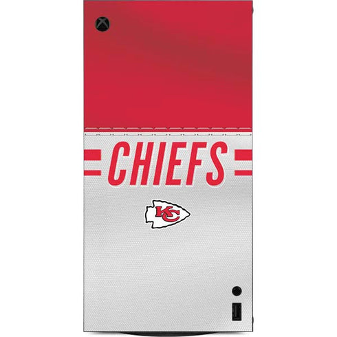NFL Kansas City Chiefs White Striped XBox Series X Digital Edition Console Skin