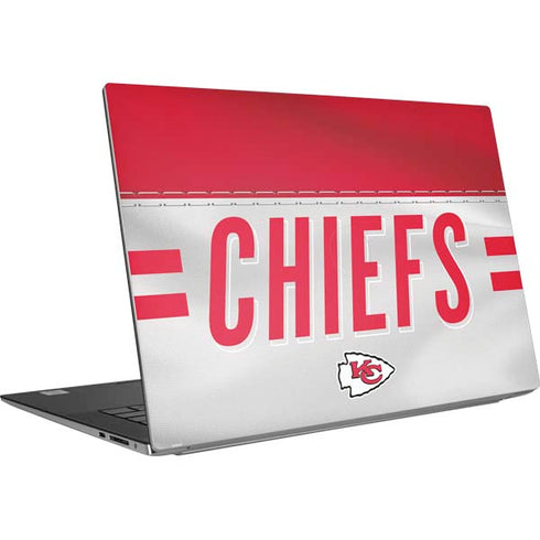 NFL Kansas City Chiefs White Striped Dell XPS Skin