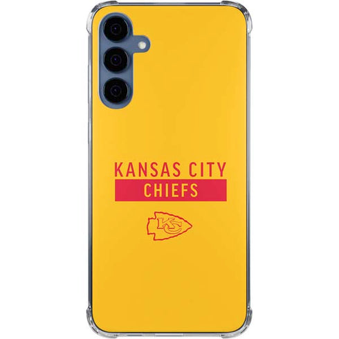 NFL Kansas City Chiefs Yellow Performance Series Galaxy A55 5G Clear Case