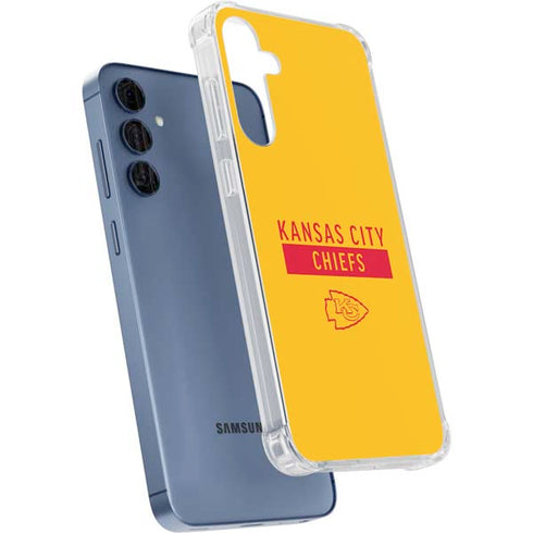 NFL Kansas City Chiefs Yellow Performance Series Galaxy A55 5G Clear Case