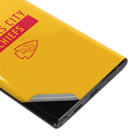 NFL Kansas City Chiefs Yellow Performance Series Galaxy Note 10 Plus Skin