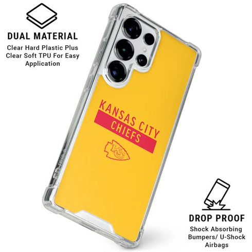 NFL Kansas City Chiefs Yellow Performance Series Galaxy S25 Ultra Clear Case