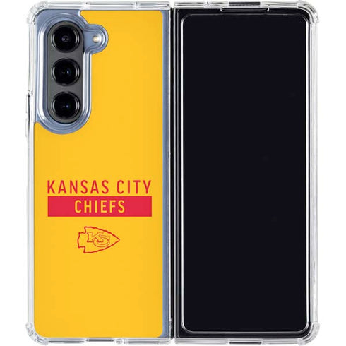 NFL Kansas City Chiefs Yellow Performance Series Galaxy Z Fold5 5G Clear Case