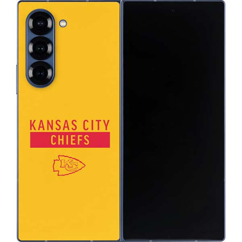 NFL Kansas City Chiefs Yellow Performance Series Galaxy Z Fold6 Skin