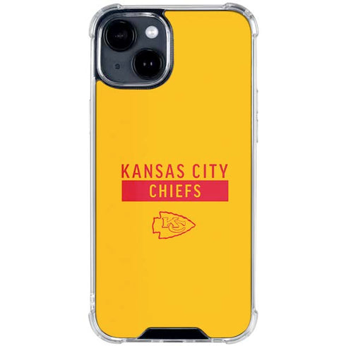 NFL Kansas City Chiefs Yellow Performance Series iPhone 15 Clear Case
