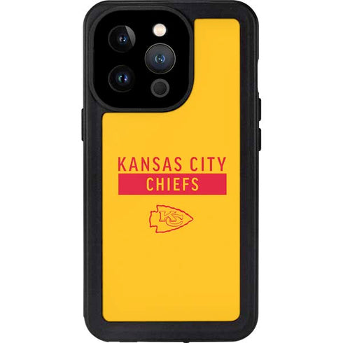 NFL Kansas City Chiefs Yellow Performance Series iPhone 15 Pro Waterproof Case