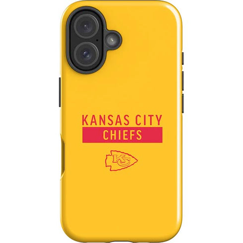NFL Kansas City Chiefs Yellow Performance Series iPhone 16 Impact Case