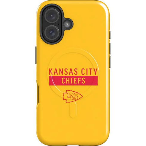 NFL Kansas City Chiefs Yellow Performance Series iPhone 16 Magsafe Impact Case