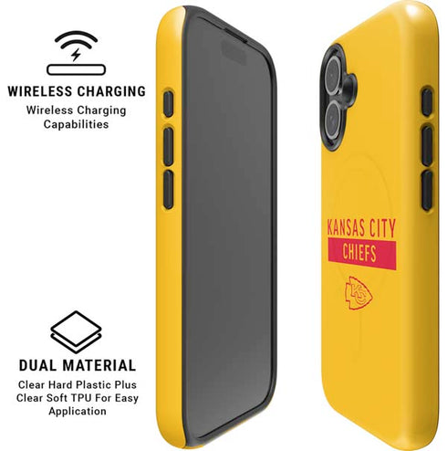 NFL Kansas City Chiefs Yellow Performance Series iPhone 16 Plus Magsafe Impact Case
