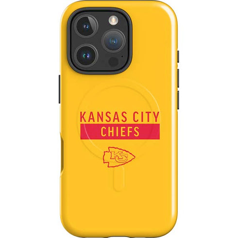 NFL Kansas City Chiefs Yellow Performance Series iPhone 16 Pro Max Magsafe Impact Case