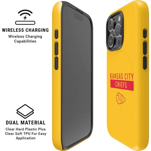 NFL Kansas City Chiefs Yellow Performance Series iPhone 16 Pro Max Magsafe Impact Case