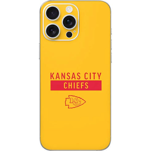 NFL Kansas City Chiefs Yellow Performance Series iPhone 16 Pro Max Skin