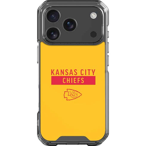 NFL Kansas City Chiefs Yellow Performance Series iPhone 18 Pro Clear Case