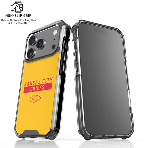 NFL Kansas City Chiefs Yellow Performance Series iPhone 18 Pro Clear Case