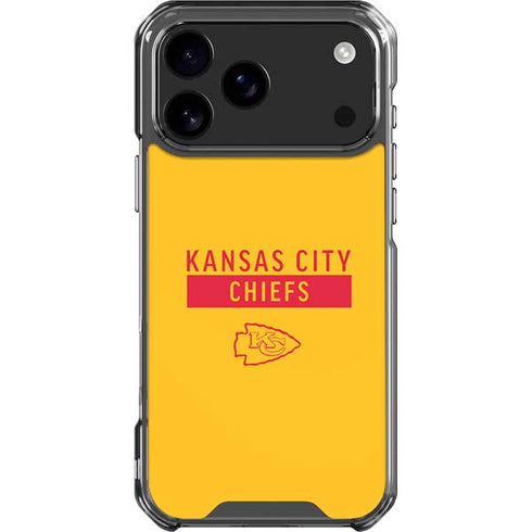 NFL Kansas City Chiefs Yellow Performance Series iPhone 18 Pro Max Clear Case