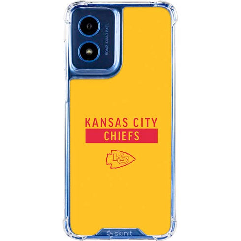 NFL Kansas City Chiefs Yellow Performance Series Moto G 5G (2024) Clear Case