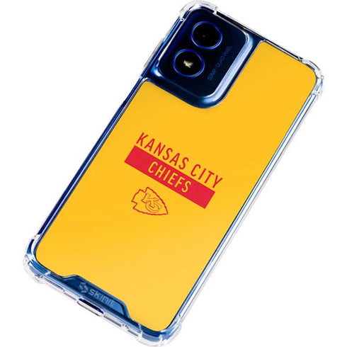 NFL Kansas City Chiefs Yellow Performance Series Moto G 5G (2024) Clear Case
