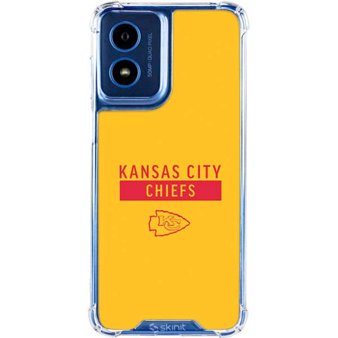 NFL Kansas City Chiefs Yellow Performance Series Moto G Play 4G (2024) Clear Case