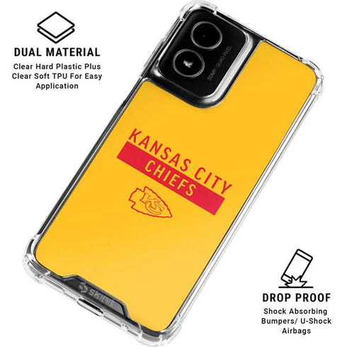 NFL Kansas City Chiefs Yellow Performance Series Moto G Power 5G (2024) Clear Case