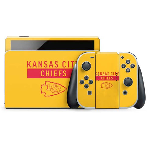 NFL Kansas City Chiefs Yellow Performance Series Nintendo Skins
