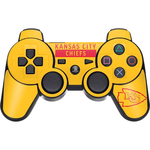 NFL Kansas City Chiefs Yellow Performance Series PS3 Dual Shock wireless controller Skin
