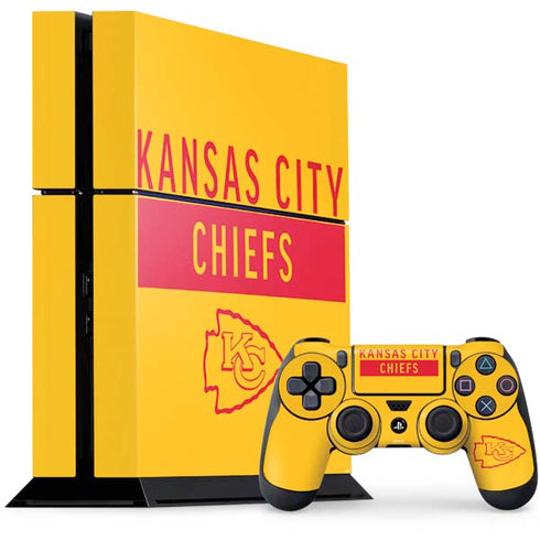 NFL Kansas City Chiefs Yellow Performance Series PlayStation PS4 Skins