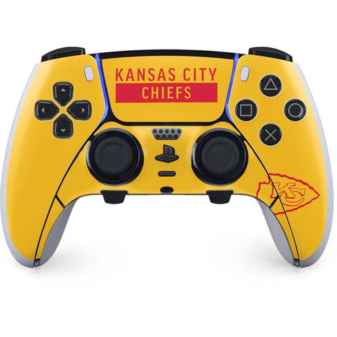 NFL Kansas City Chiefs Yellow Performance Series PS5 DualSense Edge Pro Controller Skin