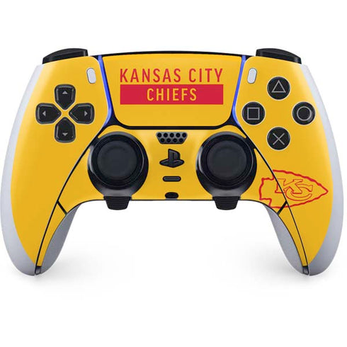 NFL Kansas City Chiefs Yellow Performance Series PlayStation PS5 Skins