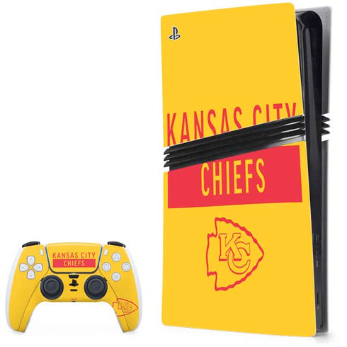 NFL Kansas City Chiefs Yellow Performance Series PlayStation PS5 Skins