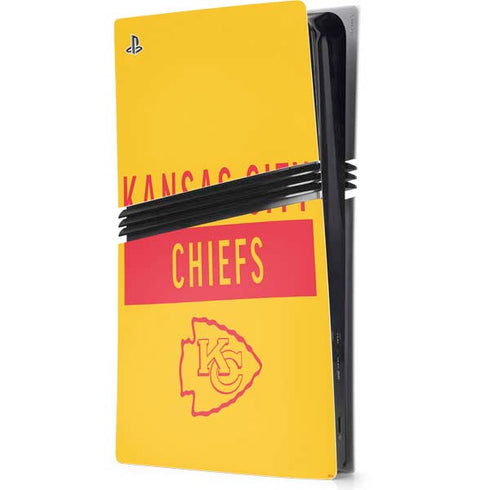 NFL Kansas City Chiefs Yellow Performance Series PS5 Pro Console Skin