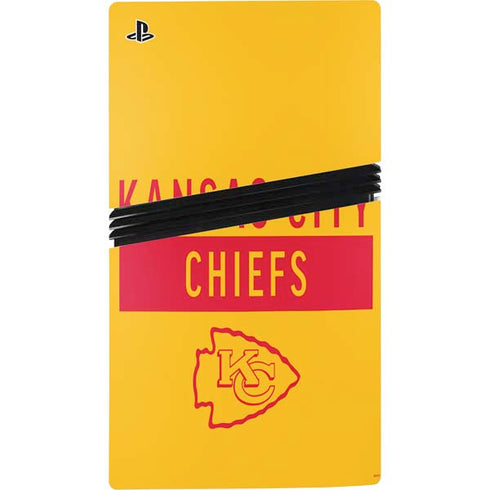 NFL Kansas City Chiefs Yellow Performance Series PS5 Pro Console Skin