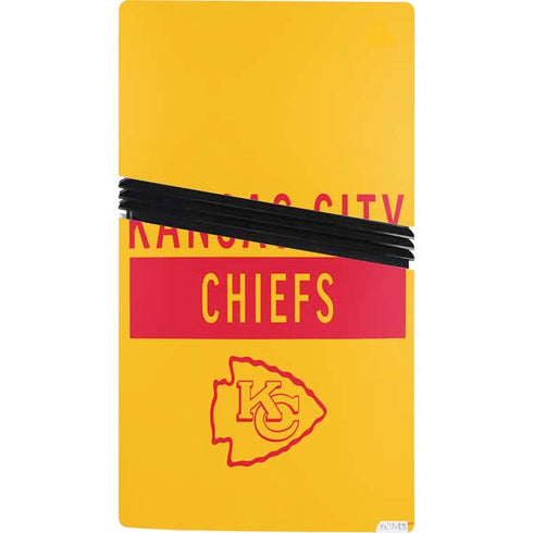 NFL Kansas City Chiefs Yellow Performance Series PS5 Pro Console Skin