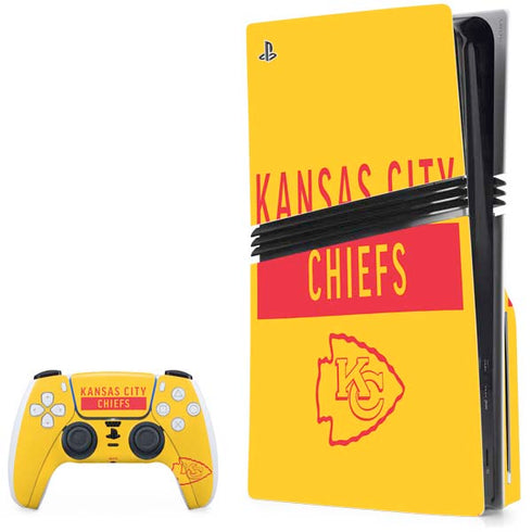 NFL Kansas City Chiefs Yellow Performance Series PlayStation PS5 Skins