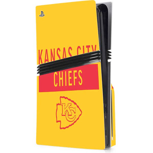 NFL Kansas City Chiefs Yellow Performance Series PS5 Pro Disk Console Skin