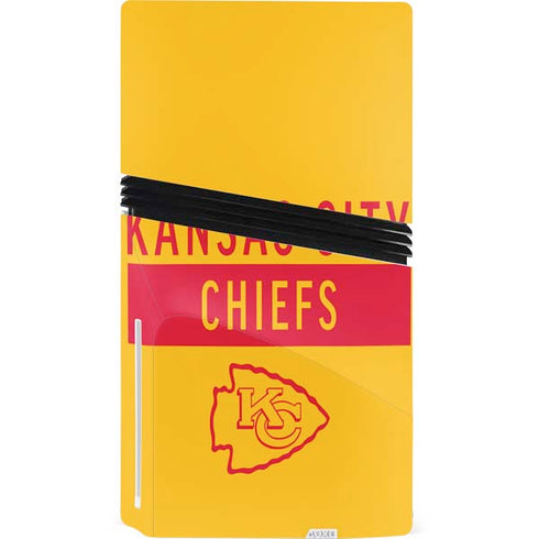NFL Kansas City Chiefs Yellow Performance Series PS5 Pro Disk Console Skin