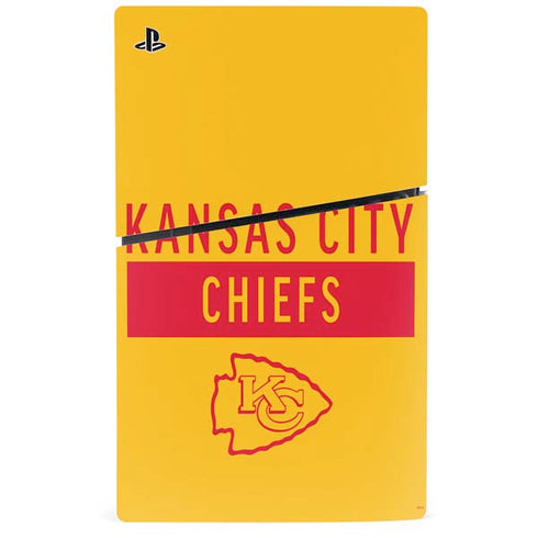 NFL Kansas City Chiefs Yellow Performance Series PS5 Slim Digital Edition Console Skin