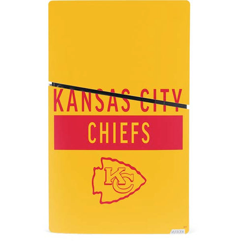 NFL Kansas City Chiefs Yellow Performance Series PS5 Slim Digital Edition Console Skin