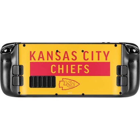 NFL Kansas City Chiefs Yellow Performance Series Steam Deck Handheld Gaming Computer Skin