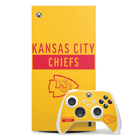 NFL Kansas City Chiefs Yellow Performance Series Xbox Series X Skins