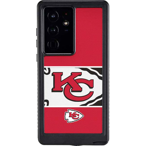 NFL Kansas City Chiefs Zone Block Galaxy S24 Ultra Waterproof Case